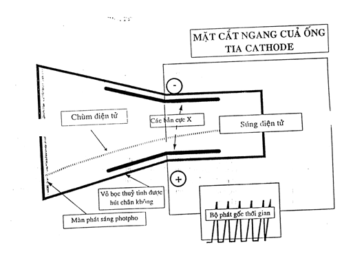 Mặt cắt ngang của ong cathode máy dò khuyết tật siêu âm 